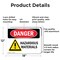 Signmission Hazardous Materials Danger Sign, Aluminum, 18in W x 12in L, 2PK OS-2PACK-DS-A-1218-L-1315 - alternate 6